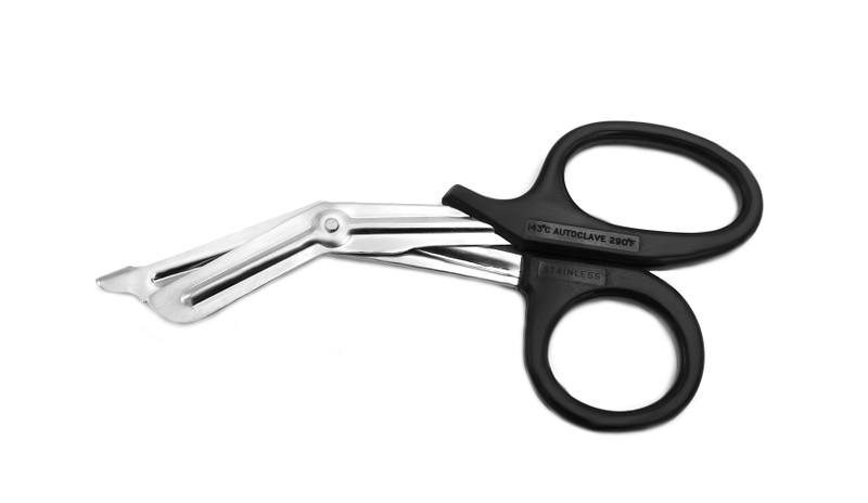 Kniegebogene Sicherheits- und Bastelschere, rostfrei, 19 cm